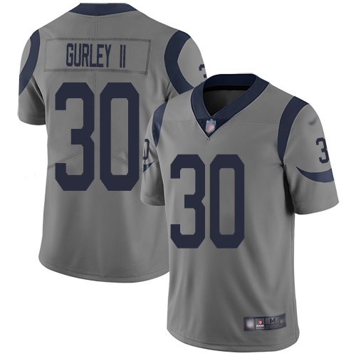 Los Angeles Rams Limited Gray Men Todd Gurley Jersey NFL Football #30 Inverted Legend